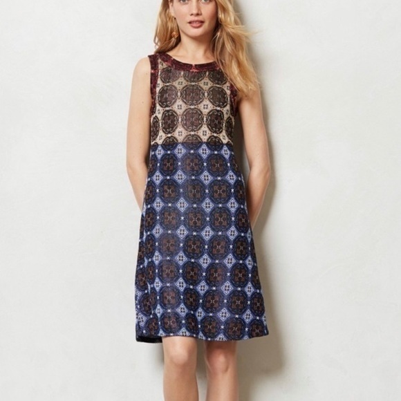 Anthropologie Dresses & Skirts - ✅ Anthropologie Cecilia Prado Dress Medallion Shift in Multicolor Knit